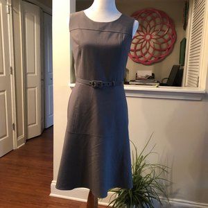 Gray Nine West Fit & Flare Dress - Size 10